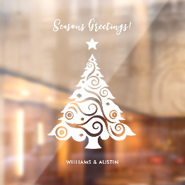 Vinilos Para Cristales Adornos de árbol de Navidad para felicitaciones de