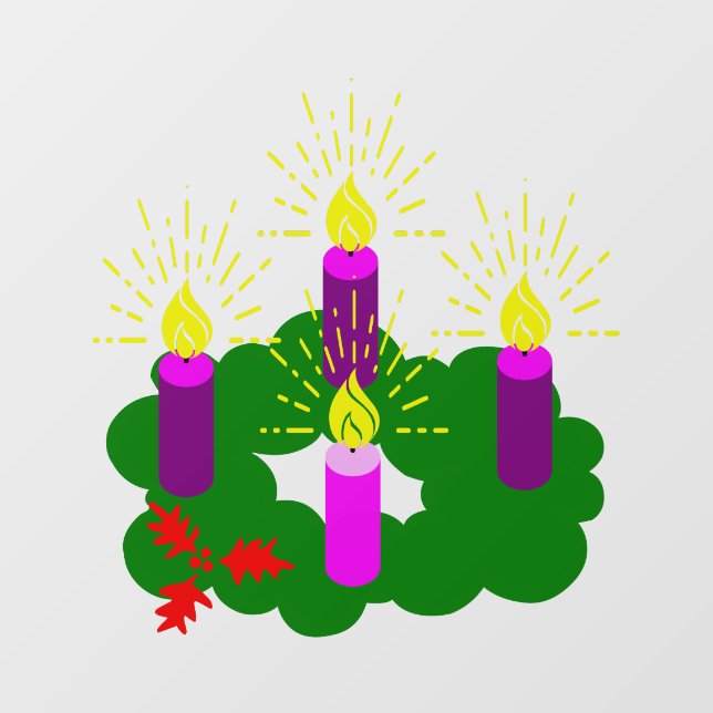 Vinilos Para Cristales Advent Wreath (Hoja)