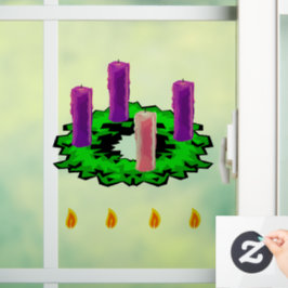 Vinilos Para Cristales Advent Wreath