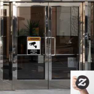 Vinilos Para Cristales Advertencia Esta Área Bajo Vigilancia 24 Horas Tie