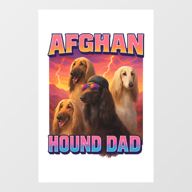 Vinilos Para Cristales Afghan Hound (Hoja)