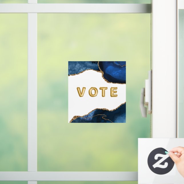 Vinilos Para Cristales Agate Sapphire with Gold Veins Vote (Hogar)