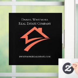 Vinilos Para Cristales Agente Inmobiliario Negro Único y Elegante