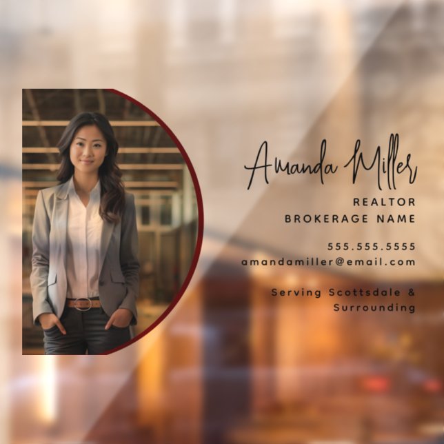 Vinilos Para Cristales Agente inmobiliario Realtor Broker personalizado (Hoja 2)