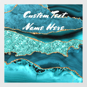 Vinilos Para Cristales Agitar Verde azulado Blue Gold Aqua Turquoise Pers