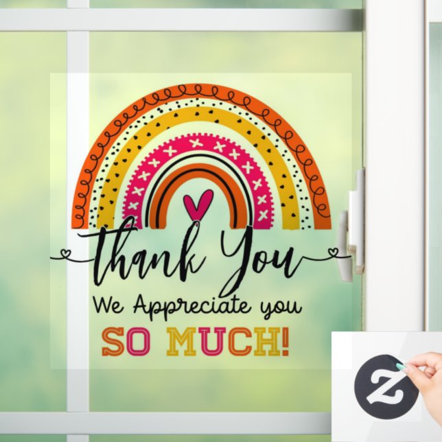 Vinilos Para Cristales Agradezco a los clientes que firman la firma (Hogar)