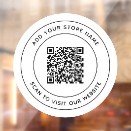 Vinilos Para Cristales Agregar nombre y código QR de su sitio web comerci