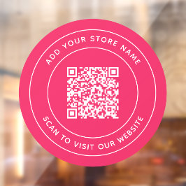 Vinilos Para Cristales Agregar nombre y código QR de su sitio web con col