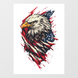 Vinilos Para Cristales Águila Americana Patriótica Vintage 4 de Julio