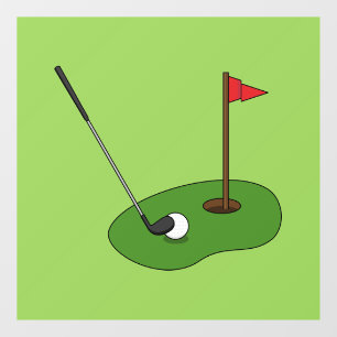 Vinilos Para Cristales Agujero del campo de golf con bandera