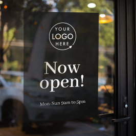 Vinilos Para Cristales Ahora Abierto | Logotipo de Horarios de Apertura d