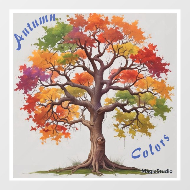 Vinilos Para Cristales AI Autumn Colors Window Cling Decal (Hoja)