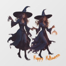 Vinilos Para Cristales AI Wites Happy Halloween Window Cling Decal