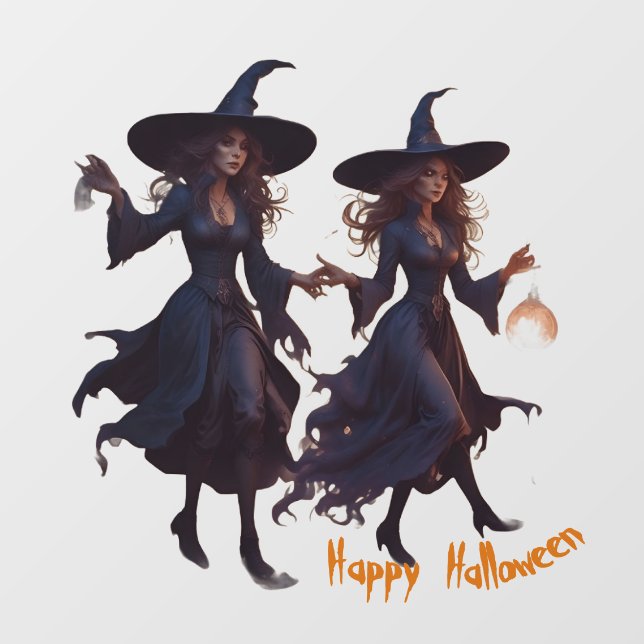 Vinilos Para Cristales AI Wites Happy Halloween Window Cling Decal (Hoja)