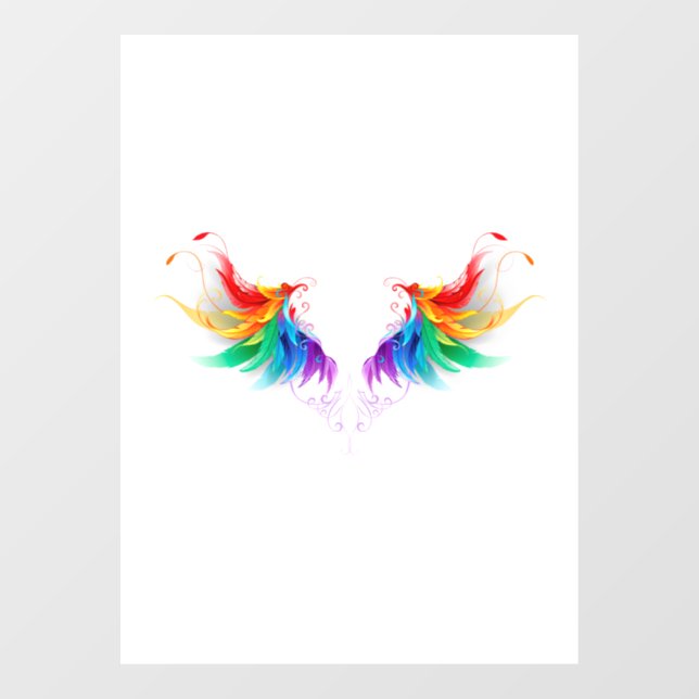 Vinilos Para Cristales Alas del arco iris fluidas (Hoja)