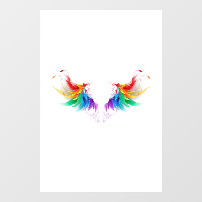 Vinilos Para Cristales Alas del arco iris fluidas (Hoja)