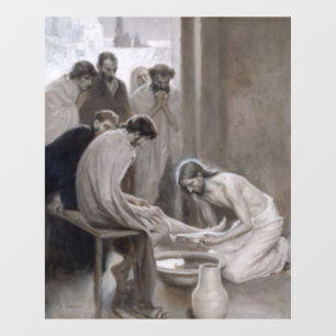 Vinilos Para Cristales Albert Edelfelt - Jesús lavando pies de discípulos