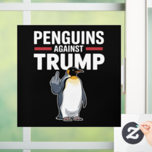 Vinilos Para Cristales Aletas de pingüino arriba resisten a los pingüinos