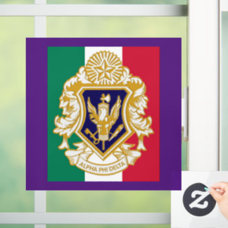 Vinilos Para Cristales Alfa Delta Phi 8" x 8" Ventana Llenado