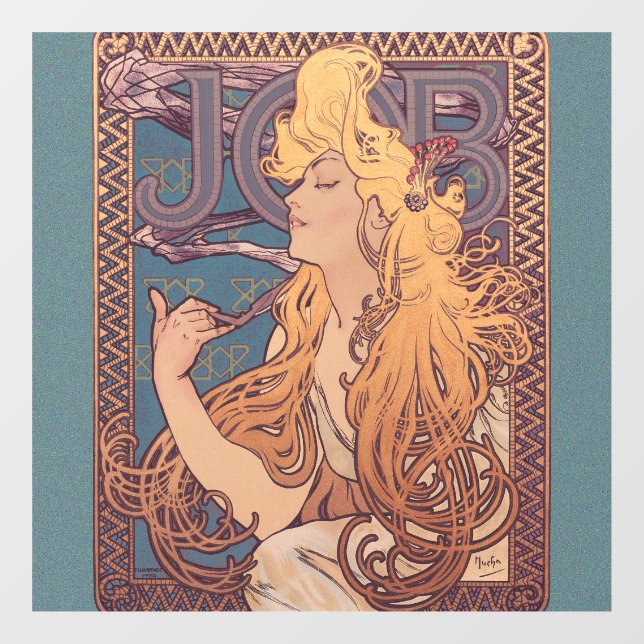 Vinilos Para Cristales Alfonse Mucha Job Art Nouveau (Hoja)