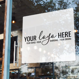 Vinilos Para Cristales Almacén de vidrio con logotipo corporativo de empr