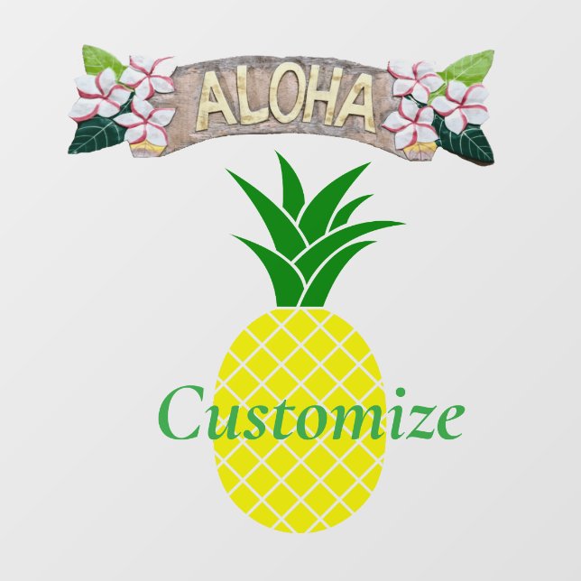 Vinilos Para Cristales Aloha Piña Thunder_Cove (Hoja)
