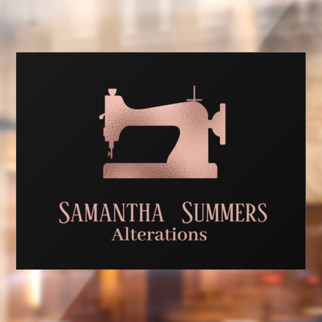 Vinilos Para Cristales Alteraciones de Máquina de Coser con Hoja de Oro R (Hoja 2)