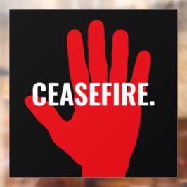 Vinilos Para Cristales Alto al fuego mano blanca negra contra personaliza