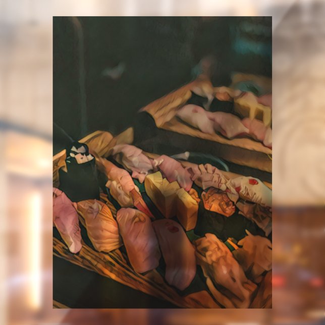 Vinilos Para Cristales Amante asiático del sushi (Hoja 2)