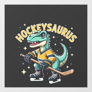Vinilos Para Cristales Amantes de los dinosaurios del Hockeysaurus Hockey