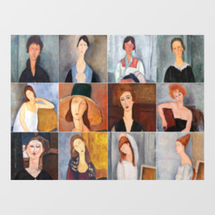 Vinilos Para Cristales Amedeo Modigliani - Collage de obras maestras