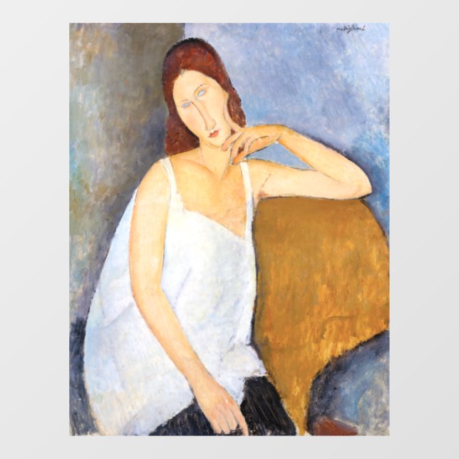 Vinilos Para Cristales Amedeo Modigliani - Jeanne Hebuterne (Hoja)