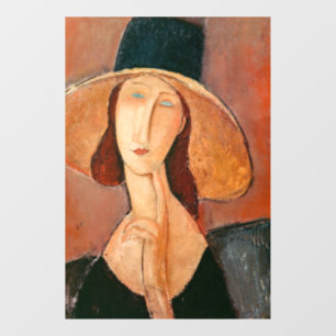Vinilos Para Cristales Amedeo Modigliani - Jeanne Hebuterne en gran Gorra