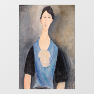 Vinilos Para Cristales Amedeo Modigliani - Joven mujer azul