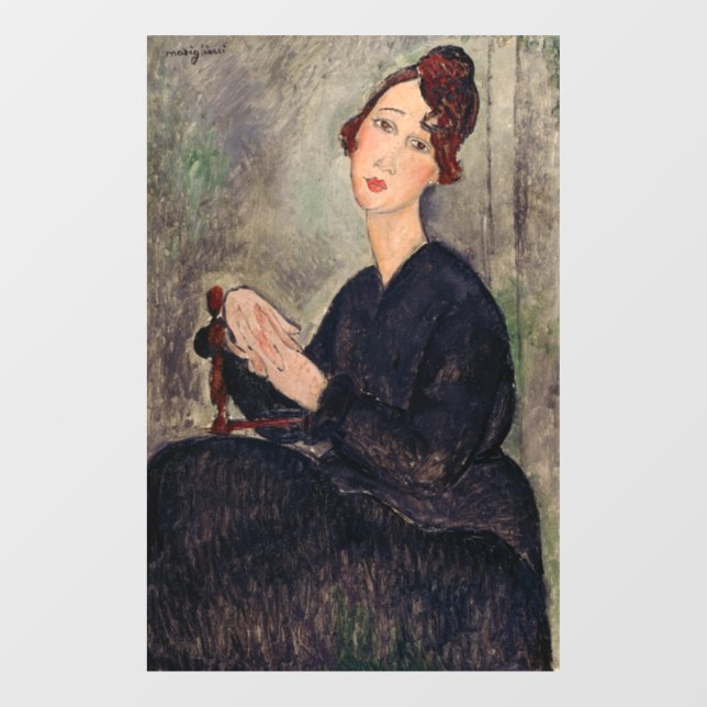 Vinilos Para Cristales Amedeo Modigliani - Retrato de Dedie Hayden (Hoja)