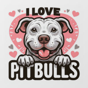 Vinilos Para Cristales Amo a los Pitbulls