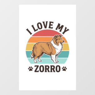 Vinilos Para Cristales Amo a mi Zorro Diseño Vintage Amante de los Perros