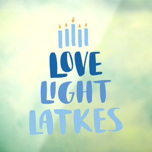 Vinilos Para Cristales Amor Ligero Latas Velas Hanukah