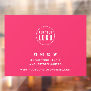 Vinilos Para Cristales Añadir el logotipo de fondo editable en medios soc