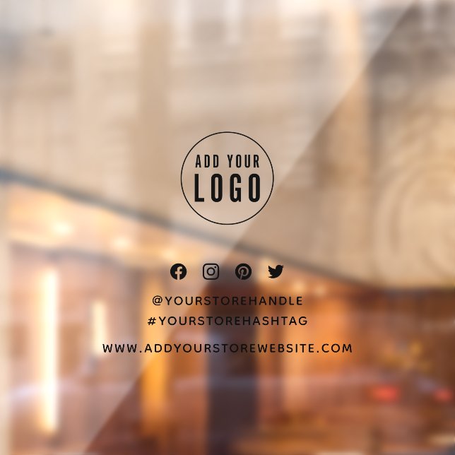 Vinilos Para Cristales Añadir el logotipo de marketing de promoción de ma (Hoja 2)