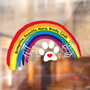 Vinilos Para Cristales Añadir nombres Personalizado cruzando perros puen
