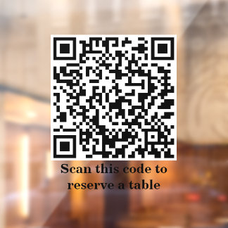Vinilos Para Cristales Análisis de código QR para reservar | Restaurante 