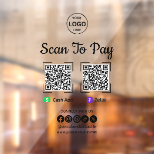 Vinilos Para Cristales Análisis de pago de código QR para pagar el logoti