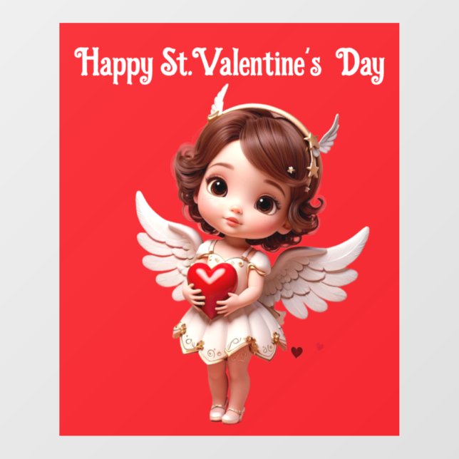 Vinilos Para Cristales  Angel With Heart Window Cling (Hoja)