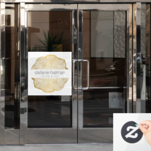 Vinilos Para Cristales Anillos de árbol de oro de belleza orgánica