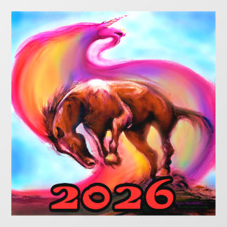 Vinilos Para Cristales Año 2026 del Caballo de Fuego