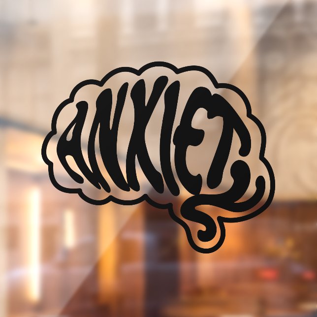 Vinilos Para Cristales Ansiedad cerebral personalizable (Hoja 2)