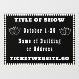 Vinilos Para Cristales Anuncio de Espectáculo de Teatro Ventana Adhesiva