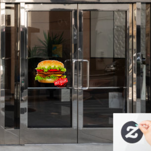 Vinilos Para Cristales Anuncio de la Hamburguesa Más Vendida Doble Cheese