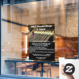 Vinilos Para Cristales Anuncio de la Tienda de Humo de personalizares par